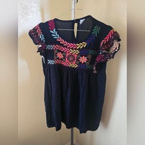 Chikas Embroidered Dress Short Sleeve